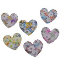 Hair Accessories DIY Findings, Cloth, Heart, more colors for choice, 48x42mm, Approx 500PCs/Bag, Sold By Bag