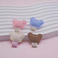 Hair Accessories DIY Findings, Cloth, Bear, more colors for choice, 30mm, Approx 500PCs/Bag, Sold By Bag