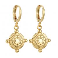 Brass Drop Earring plated fashion jewelry golden nickel lead & cadmium free Sold By Pair