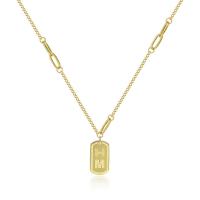 Edelstahl Schmuck Halskette, 304 Edelstahl, mit Verlängerungskettchen von 6.5CM, plattiert, für Frau, goldfarben, Länge:ca. 42.5 cm, verkauft von PC