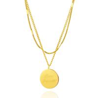 Stainless Steel Jewelry Necklace 304 Stainless Steel plated for woman golden Sold By PC