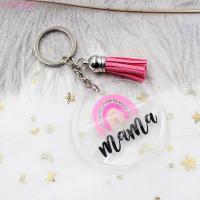 Bag Purse Charms Keyrings Keychains, Acrylic, fashion jewelry, more colors for choice, 30mm, Sold By PC