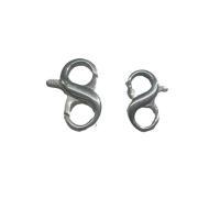925 Sterling Silver Spring Buckle Number 8 DIY silver color Sold By PC