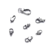 925 Sterling Silver Lobster Claw Clasp, Antique finish, DIY & different styles for choice, 5-21mm, Sold By PC