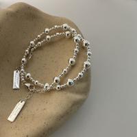 925 Sterling Silver Bracelet, Korean style & for woman, Length:Approx 5.9 Inch, Sold By PC