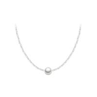 Серебро 925 пробы Ожерелье, с Shell Pearl, с 2inch наполнитель цепи, разный размер для выбора & Женский, серебряный, длина:Приблизительно 14.6 дюймовый, продается PC