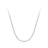 925 Sterling Silver Necklace, with 2inch extender chain, Korean style & different size for choice & for woman, silver color, Length:Approx 14.6 Inch, Sold By PC