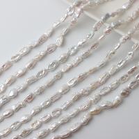 Perles nacres baroques de culture d'eau douce , perle d'eau douce cultivée, DIY, blanc, 10-16mm*8-10mm, Vendu par Environ 39-41 cm brin