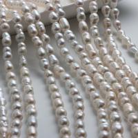 Perles nacres baroques de culture d'eau douce , perle d'eau douce cultivée, DIY, blanc, 8-9mm, Vendu par Environ 37-39 cm brin