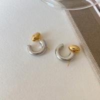 Brass Stud Earring real gold plated fashion jewelry & for woman nickel lead & cadmium free Sold By Pair