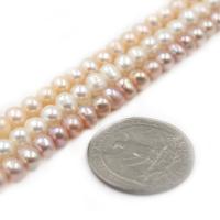 Naturalne perły słodkowodne perełki luźne, Perła naturalna słodkowodna, Lekko okrągły, DIY, dostępnych więcej kolorów, 5-6mm, sprzedawane na około 36 cm Strand