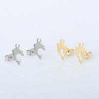 Stainless Steel Earring Stud Component 304 Stainless Steel Dolphin Vacuum Ion Plating fashion jewelry & DIY & for woman Sold By Pair