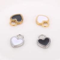 Stainless Steel Heart Pendants, 304 Stainless Steel, Vacuum Ion Plating, DIY & enamel, more colors for choice, 18x14mm, Sold By PC