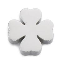 Stainless Steel Pendants 304 Stainless Steel Four Leaf Clover Vacuum Ion Plating DIY & no hole 12mm Sold By PC