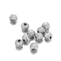 Stainless Steel Beads, 304 Stainless Steel, Round, DIY & frosted, original color, 6mm, Approx 10PCs/Bag, Sold By Bag
