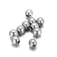 Perlas de acero inoxidable, acero inoxidable 304, Cubo, Bricolaje & diverso tamaño para la opción, color original, aproximado 10PCs/Bolsa, Vendido por Bolsa