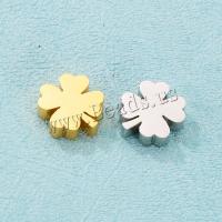 Stainless Steel Pendants 304 Stainless Steel Four Leaf Clover Vacuum Ion Plating DIY & no hole 12mm Sold By PC