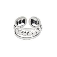 925 Sterling Silver Finger Rings, Antique finish, fashion jewelry & for woman & hollow, nickel, lead & cadmium free, 17mm, Sold By PC