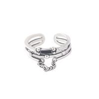 925 Sterling Silver Finger Rings Antique finish fashion jewelry & for woman & hollow nickel lead & cadmium free 17mm Sold By PC