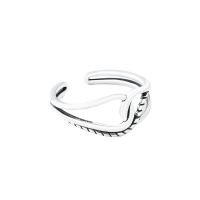 925 Sterling Silver Finger Rings Antique finish fashion jewelry & for woman & hollow nickel lead & cadmium free 19mm Sold By PC
