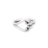 Sterling Silver Nakit Finger Ring, 925 Sterling Silver, modni nakit & za žene & šupalj, nikal, olovo i kadmij besplatno, 17mm, Prodano By PC