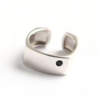 925 sterling silver Cuff finger ring, mode smycken & micro bana cubic zirconia & för kvinna, nickel, bly och kadmium gratis, 8mm,16.5mm, Säljs av PC