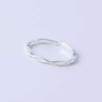 925 ezüst Mandzsetta Finger Ring, csiszolt, divat ékszerek & különböző stílusokat a választás & a nő, nikkel, ólom és kadmium mentes, Méret:7, Által értékesített PC