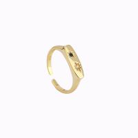 925 sterling silver Cuff finger ring, plated, mode smycken & micro bana cubic zirconia & för kvinna, fler färger för val, nickel, bly och kadmium gratis, 5.3mm,17mm, Säljs av PC