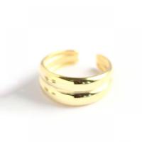 925 ezüst Mandzsetta Finger Ring, galvanizált, divat ékszerek & a nő, több színt a választás, nikkel, ólom és kadmium mentes, Méret:7, Által értékesített PC