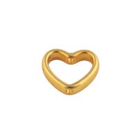 Cupronickel Frame Bead, Heart, Vacuum Ion Plating, DIY, golden, nickel, lead & cadmium free, 11x13x3mm, Hole:Approx 1mm, Sold By PC