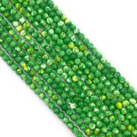 Perles bijoux en pierres gemmes, Jaspe d'impression, Rond, poli, DIY & normes différentes pour le choix, vert, Vendu par Environ 38 cm brin