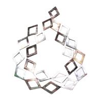 Natural Seashell Beads, Rhombus, DIY, 28x38mm, 11PCs/Strand, Sold By Strand