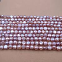 Naturales agua dulce perlas sueltas, Perlas cultivadas de agua dulce, Bricolaje, Púrpura, 7mm, aproximado 60PCs/Sarta, Vendido por Sarta