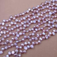 Naturales agua dulce perlas sueltas, Perlas cultivadas de agua dulce, Bricolaje, Púrpura, 7mm, aproximado 60PCs/Sarta, Vendido por Sarta