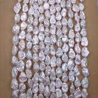Naturales agua dulce perlas sueltas, Perlas cultivadas de agua dulce, Bricolaje, Blanco, 12x20mm, aproximado 22PCs/Sarta, Vendido por Sarta