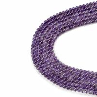 Natural Amethyst Beads, Round, DIY, purple, 6mm, Length:385 mm, Sold By PC