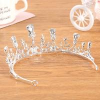 Bridal Tiaras Zinc Alloy silver color plated fashion jewelry & for woman & with rhinestone silver color nickel lead & cadmium free Inner Approx 145mm Sold By PC