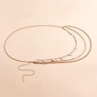 Body Chain Jewelry Zinc Alloy with Plastic Pearl three layers & for woman gold nickel lead & cadmium free Sold By PC