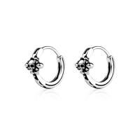 Titanium Steel  Earring Skull plated for man original color Sold By PC