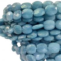 Perles bijoux en pierres gemmes, aigue-marine, poli, DIY, bleu, 38-40CM, Vendu par brin