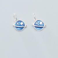 925 Sterling Silver Pendant plated DIY & epoxy gel blue Sold By PC