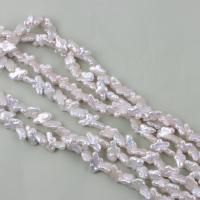 Barock kultivierten Süßwassersee Perlen, Natürliche kultivierte Süßwasserperlen, DIY, weiß, 5x8mm, verkauft per ca. 37 cm Strang