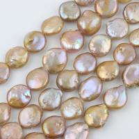 Perles nacres baroques de culture d'eau douce , perle d'eau douce cultivée, DIY, doré, 12-13mm, Vendu par Environ 40-42 cm brin