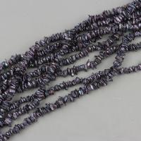 Perles nacres baroques de culture d'eau douce , perle d'eau douce cultivée, DIY, noire, 5-7mm, Vendu par Environ 36-38 cm brin