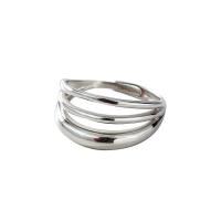 925 Sterling Silver Finger Rings plated fashion jewelry & for woman nickel lead & cadmium free 17mm Sold By PC