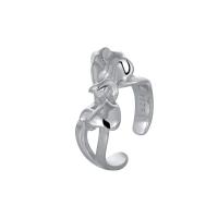 Solidny srebrny pierścień, 925 Srebro, Kokarda, biżuteria moda & dla kobiety, bez zawartości niklu, ołowiu i kadmu, 19mm, sprzedane przez PC