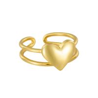 925 Sterling Silver Finger Rings, Heart, plated, fashion jewelry & for woman & hollow, more colors for choice, nickel, lead & cadmium free, 9.5mm, Sold By PC