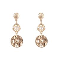 Tibetan Style Stud Earring, with Plastic Pearl, fashion jewelry & for woman, nickel, lead & cadmium free, 50mm, Sold By Pair
