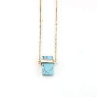 Zinc Alloy Jewelry Necklace with turquoise fashion jewelry & for woman nickel lead & cadmium free Length Approx 27.55 Inch Sold By PC