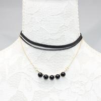 Multi Layer Necklace, Tibetan Style, with leather cord, three layers & fashion jewelry & for woman, nickel, lead & cadmium free, Length:Approx 11.81 Inch, Approx 12.99 Inch, Approx 14.17 Inch, Sold By PC